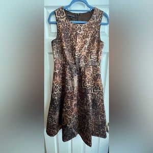 Lafayette 148 New York Animal Print A-Line Dress